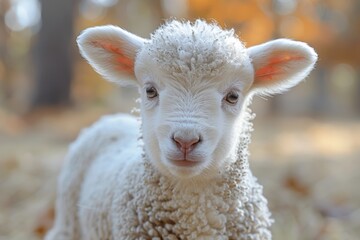 Obraz premium a white lamb