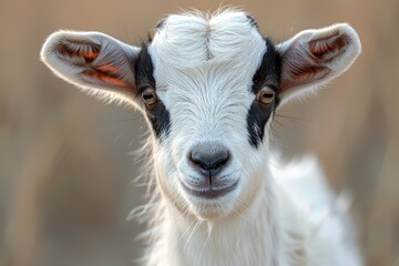 Obraz premium a white goat 