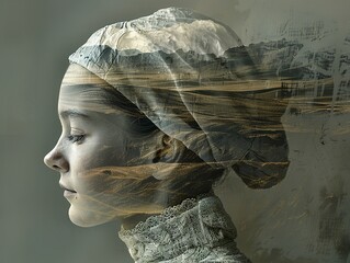 Capture the essence of ethical ambiguity in image editing by juxtaposing pristine beauty with subtle distortions, inviting viewers to question what is real and what is manipulated