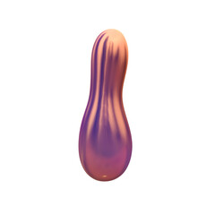 Glossy holographic 3D balloon bubble letter I