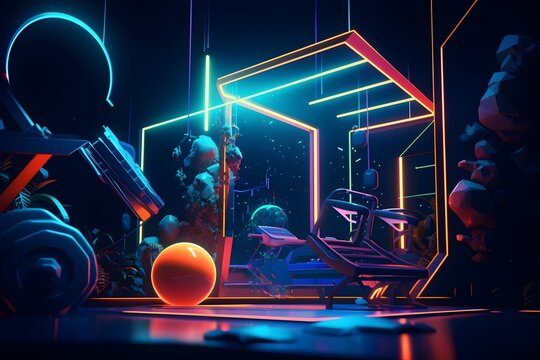 Galactic Getaway: Futuristic Gym Equipped for Interstellar Workouts