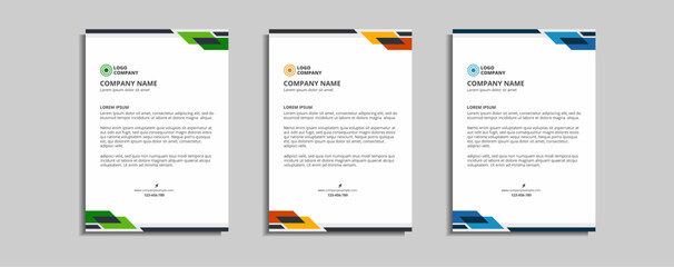 modern corporate letterhead template design