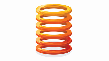 Elastic spring coil icon. Flat illustration of elastic - obrazy, fototapety, plakaty