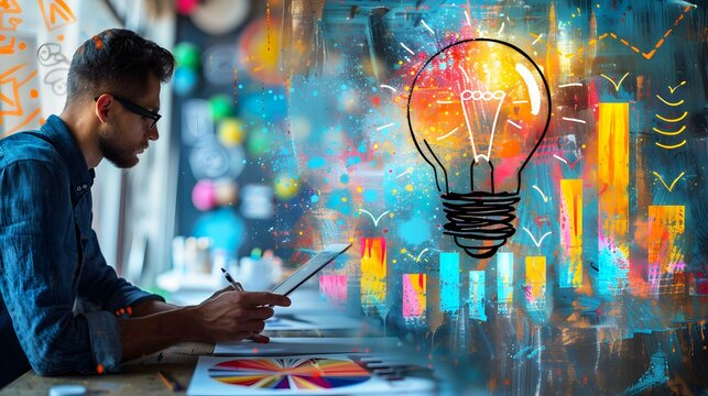 A collage of images representing various stages of the business development lifecycle, from ideation to execution.