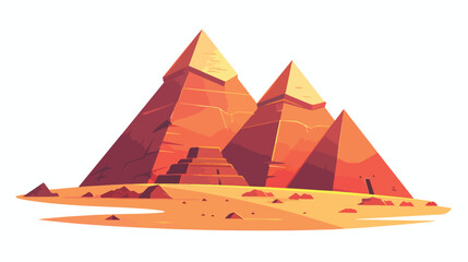 Giza plateau landscape with egyptian pharaohs pyramid