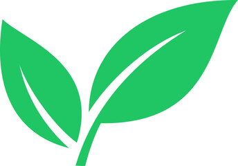 Green leaf icon as an issues of environmental pollution