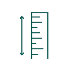  Measuring height body icon isolated on white background. Set icons colorful. Vector