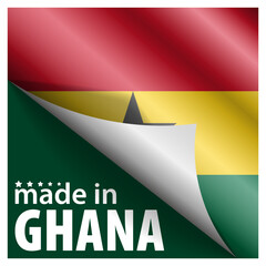 Made in Ghana graphic and label.