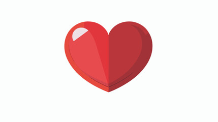 Heart love isolated icon flat vector