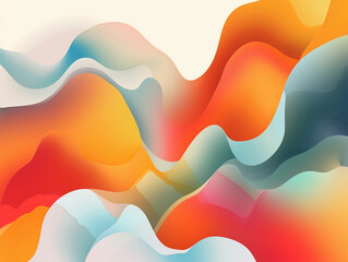 Abstract Graphic Wavy Color Blend