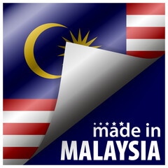 Naklejka premium Made in Malaysia graphic and label.