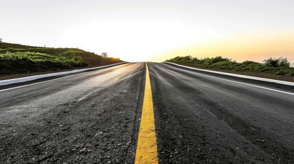 Fototapeta premium Road on white background 