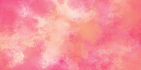 Pink water color paint wall Background. Soft pink grunge background frame. Watercolor abstract painting with pastel colors. dust oil stain texture. hand  painted pink watercolor background.