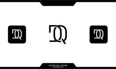 DQ, QD, D, Q, Abstract Letters Logo Monogram