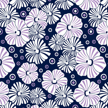 Floral Striped violet pattern