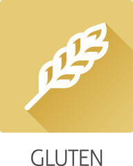 A wheat or rice plant gluten food concept icon. Possibly an icon for the wheat or gluten allergen or allergy.