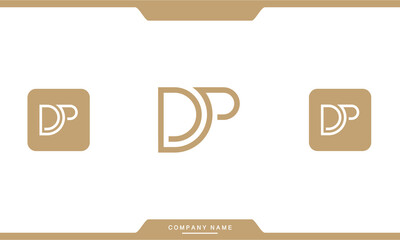 DP, PD, D, P, Abstract Letters Logo monogram