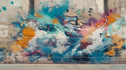 urban graffiti on the wall