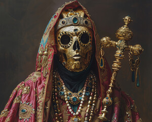 Golden Mask, Embroidered Robe, Ancient Scepter, Necklace of Gems, Legendary Chestplate,