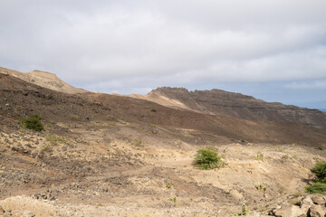 paysage volcanique sur l'île de Saint Vincent au Cap Vert en Afrique de l'Ouest