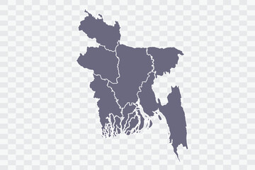 Bangladesh Map pewter Color on White Background quality files Png