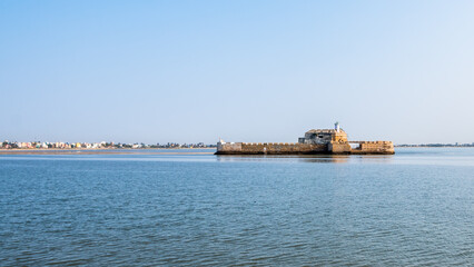 Fototapeta na wymiar The Diu Fortress is a Portuguese built fortification located on the west coast of India in Diu.