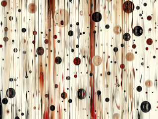 Abstract Dripping Paint Droplets on Wooden Backdrop