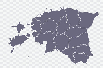 Estonia Map pewter Color on White Background quality files Png - obrazy, fototapety, plakaty