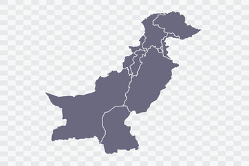 Pakistan Map pewter Color on White Background quality files Png
