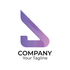 J abstract modern minimalist premium typography 3d colorful letter logo design template