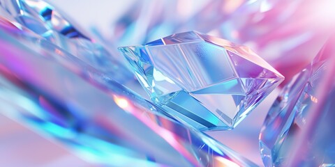 Close up view of crystal object