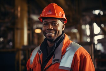 Portrait of a male worker on oil platform