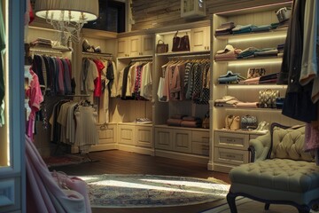 Interior of a modern womens wear store