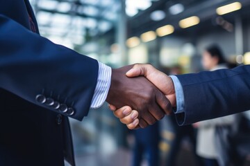 Close up of businessmen shaking hands