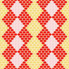 Vector - orient mosaic seamless pattern, colored illustration.