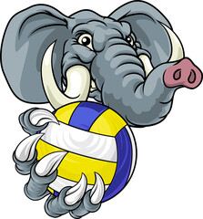 Elephant Volleyball Volley Ball Animal Mascot