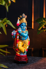 Hindu God Krishna photo, Happy Janmashtami and Vishu background