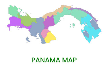 High detailed map of Panama. Outline map of Panama. North America