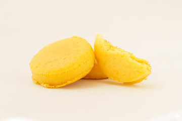 Corn tortillas and ingredients on white background