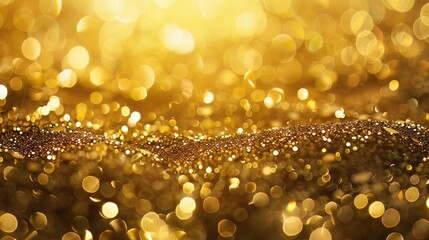 Gold shimmering in the light, rich and full of promises, crowning the moment with opulence - obrazy, fototapety, plakaty