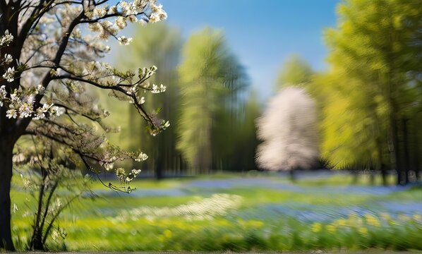 lBeautiful spring and summer natural panoramic pastora