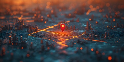 3d map red pin location