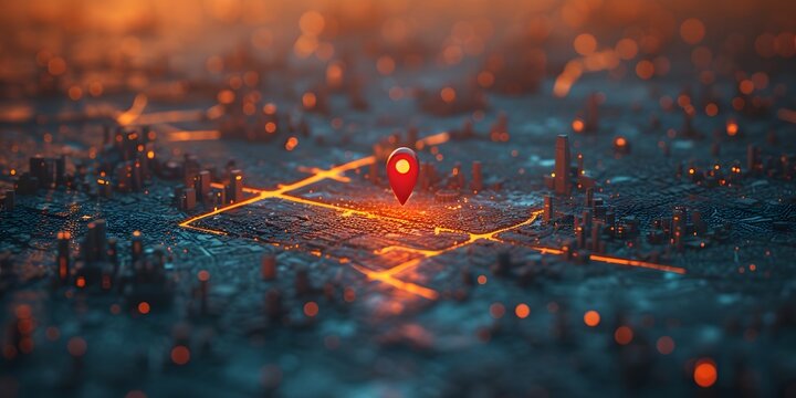 3d map red pin location