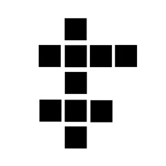 crossword glyph icon illustration vector