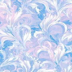 Ethereal Tranquility A Transcendent Skyward Journey into a Delicate Pastel Dream