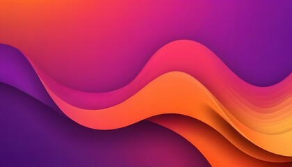 Abstract modern gradient purple, yellow, pink, and orange color liquid wavy shapes colorful background