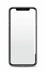 A new mobile mockup with a white background screen, a mobile with a blank white background mockup