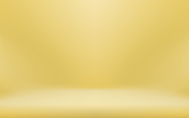 Gold gradient background, Abstract studio presentation product. Vector illustration  - obrazy, fototapety, plakaty