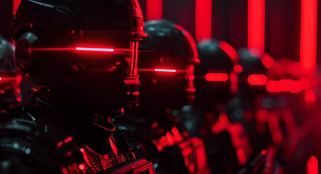 Cybersecurity warriors in a digital realm, 3D illustration of defenders,