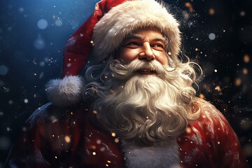 Unpredictable Santa winter storm. Time frost. Generate Ai